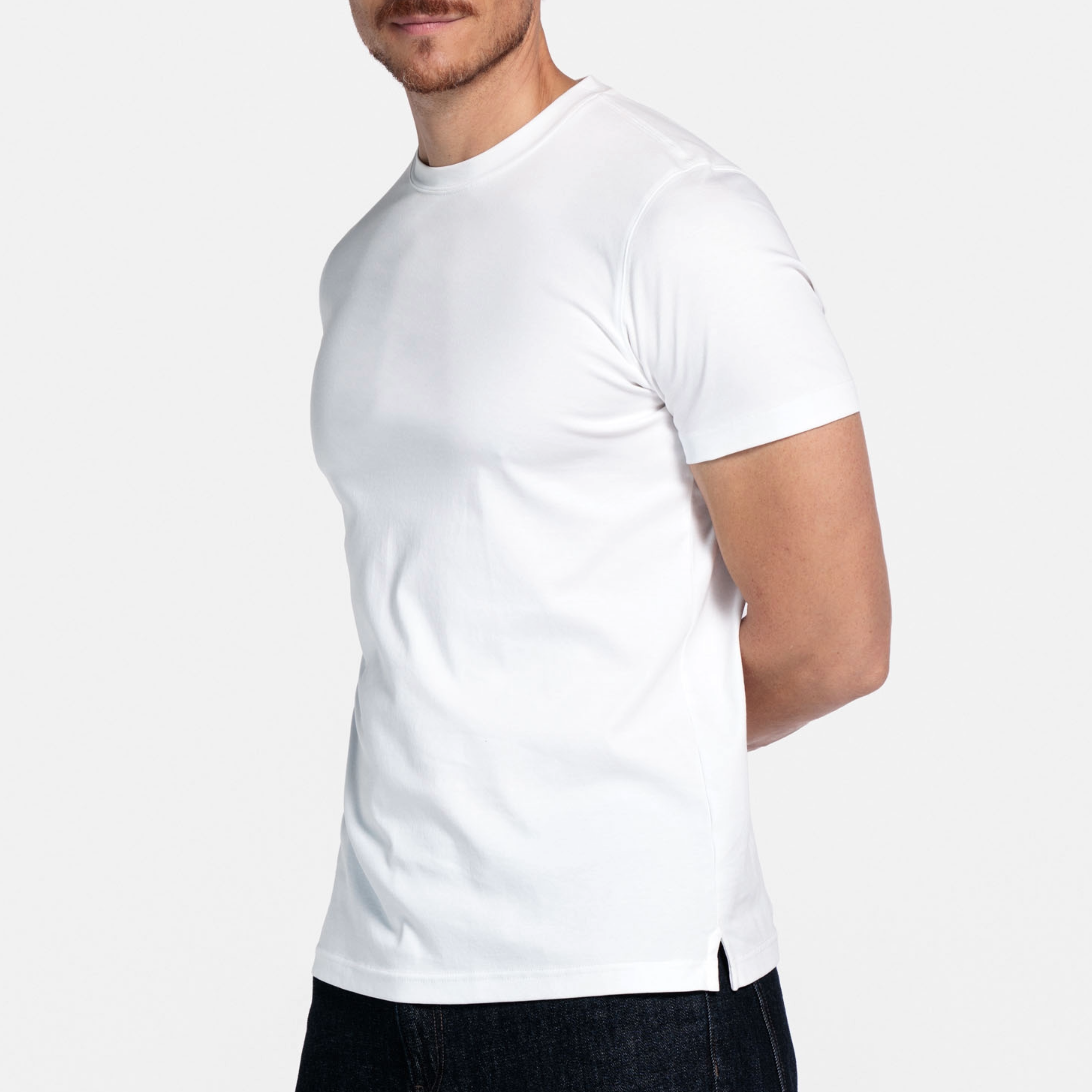 Thomas Maine Liquid Cotton T Shirt - White