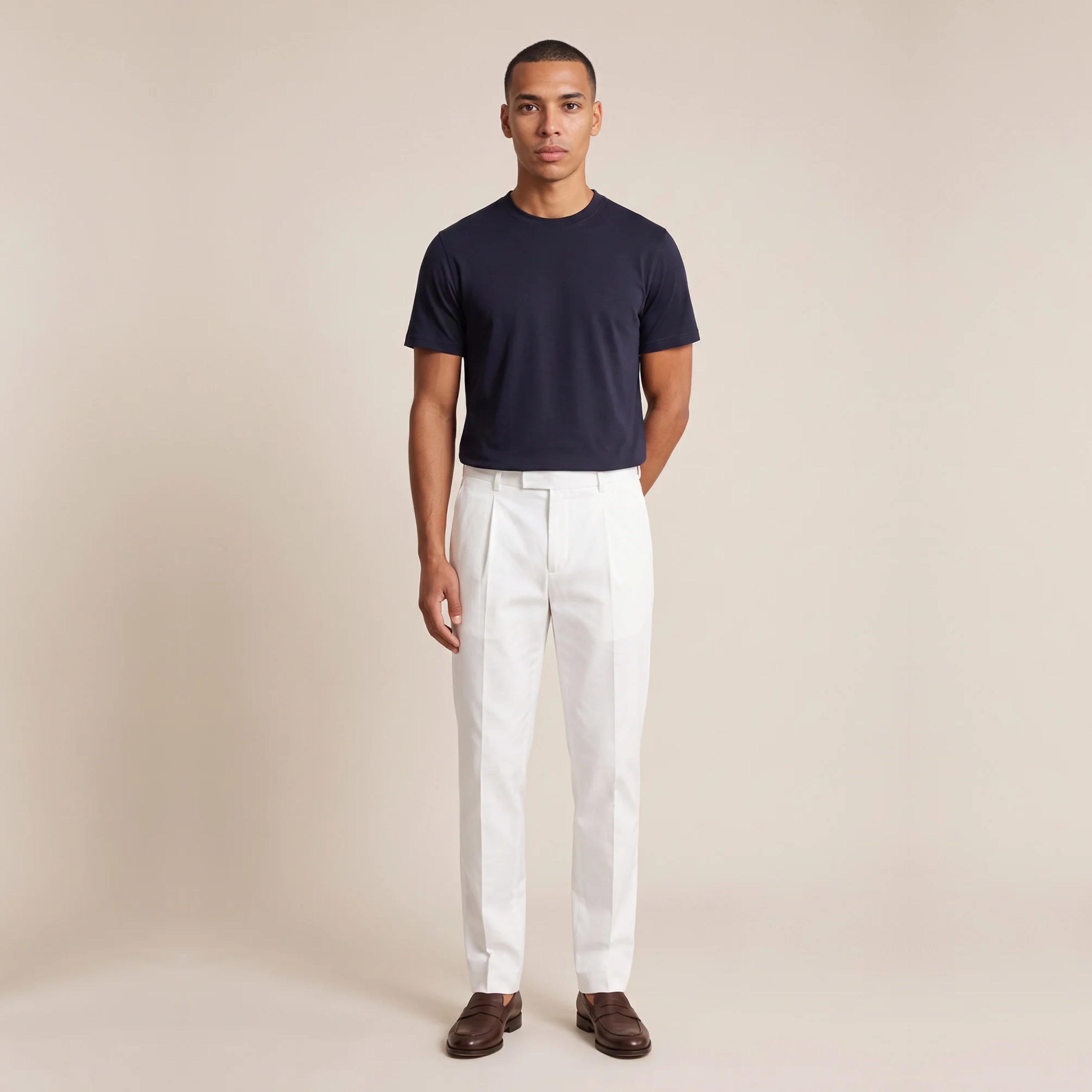 Thomas Maine Liquid Cotton T Shirt - Navy