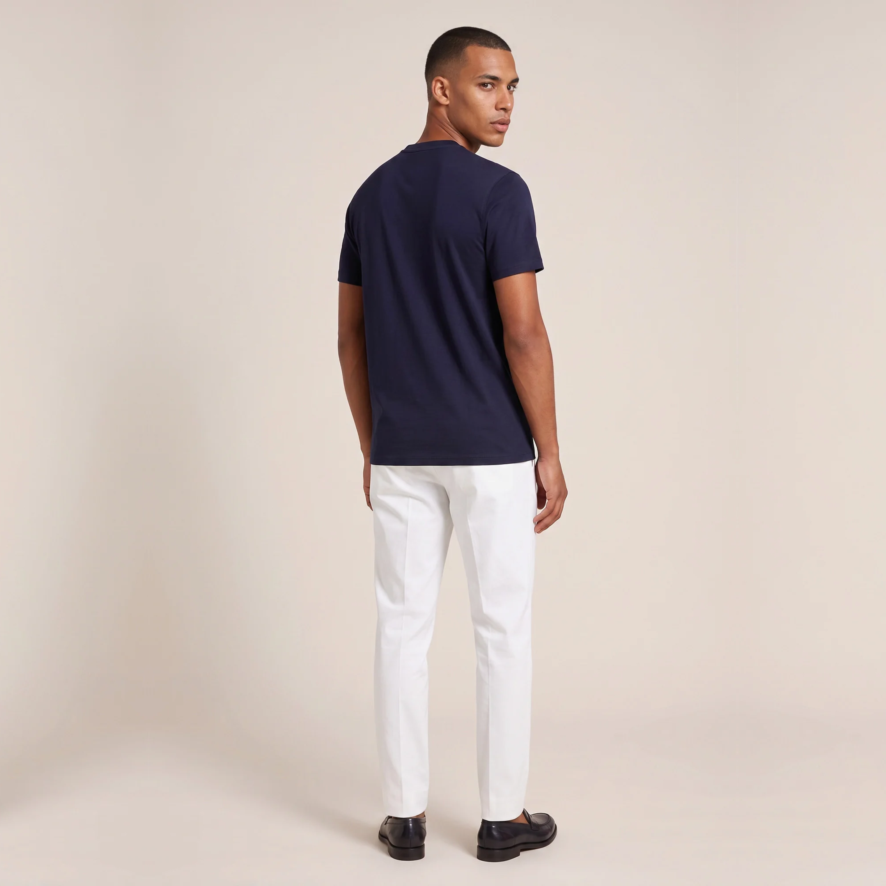 Thomas Maine Liquid Cotton T Shirt - Navy