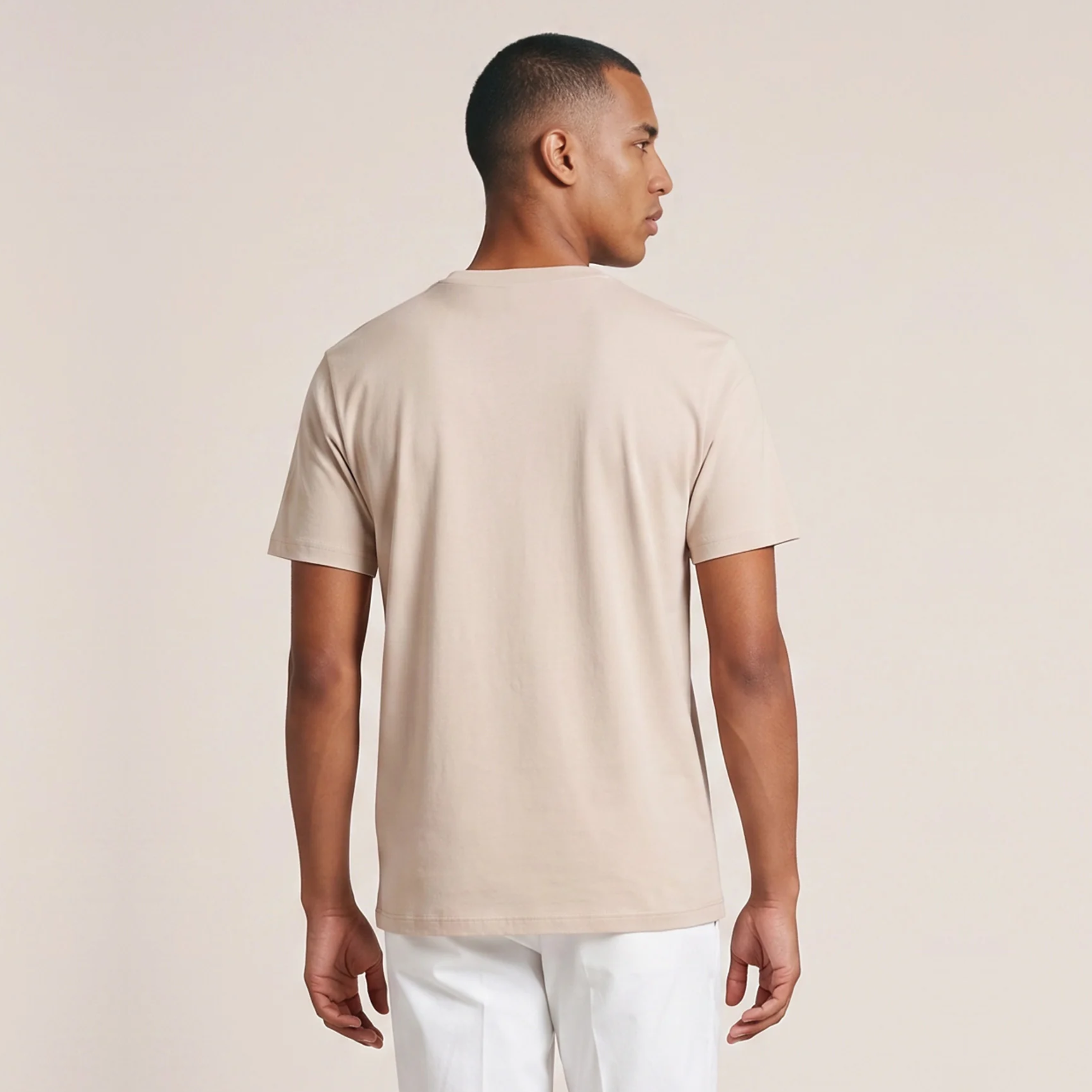 Thomas Maine Liquid Cotton T-Shirt - Sand