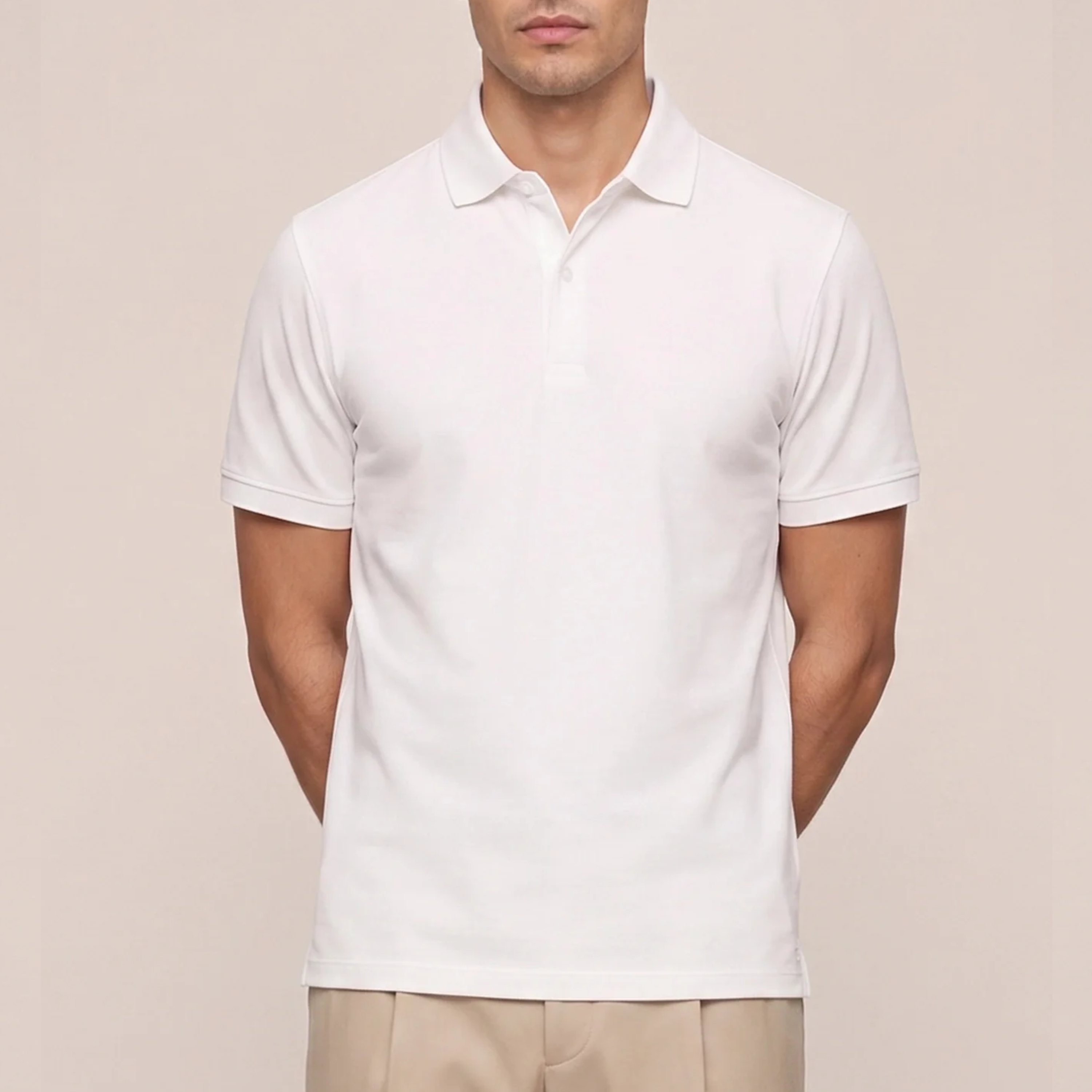 Thomas Maine Liquid Cotton Polo Shirt - White
