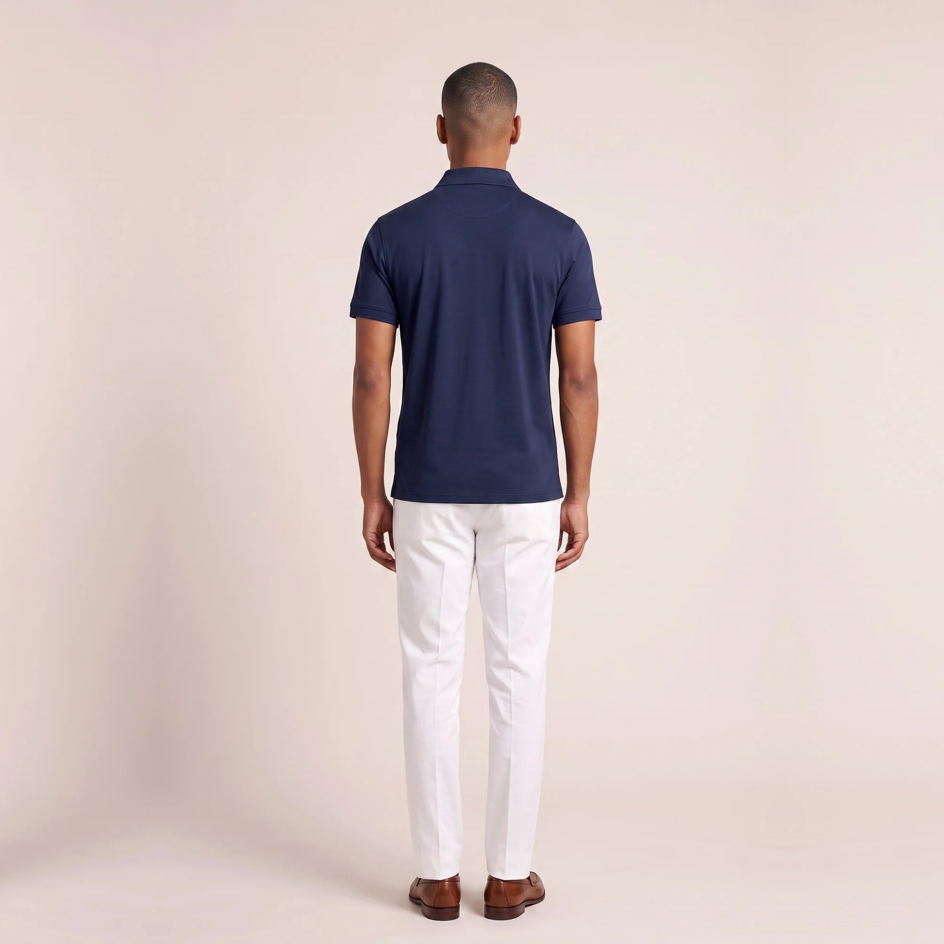 Thomas Maine Liquid Cotton Polo Shirt - Navy