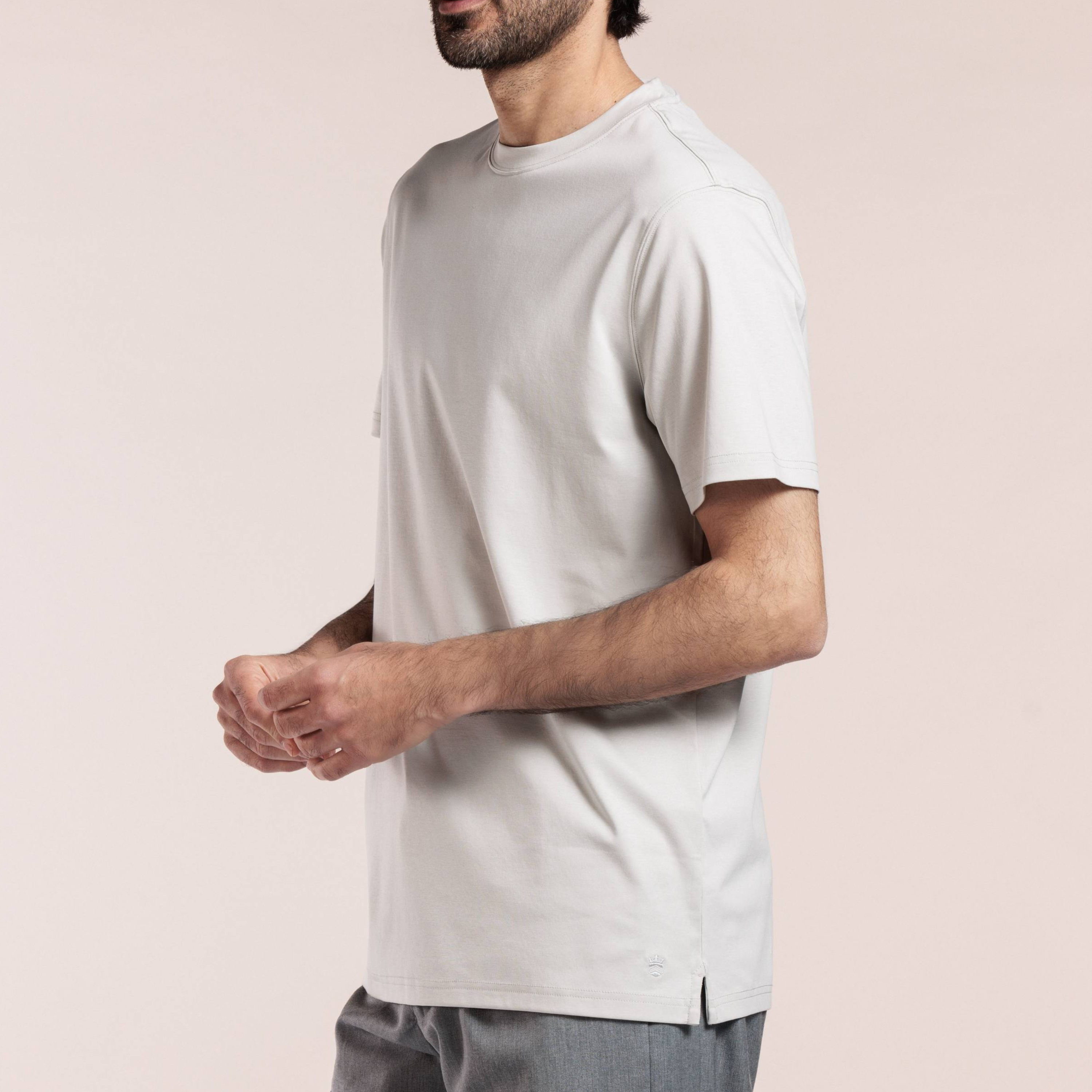 Thomas Maine Liquid Cotton T Shirt - Beige