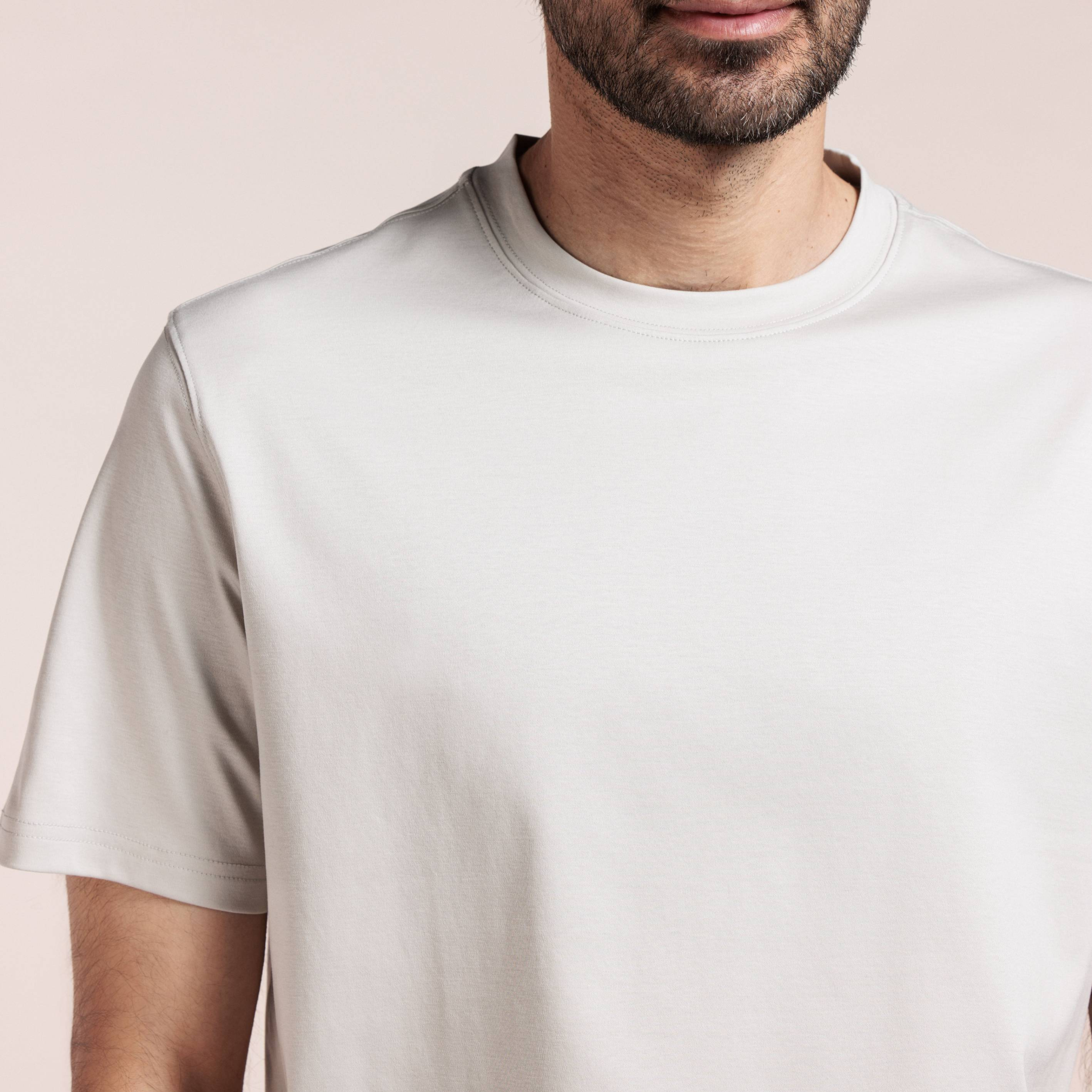 Thomas Maine Liquid Cotton T Shirt - Beige