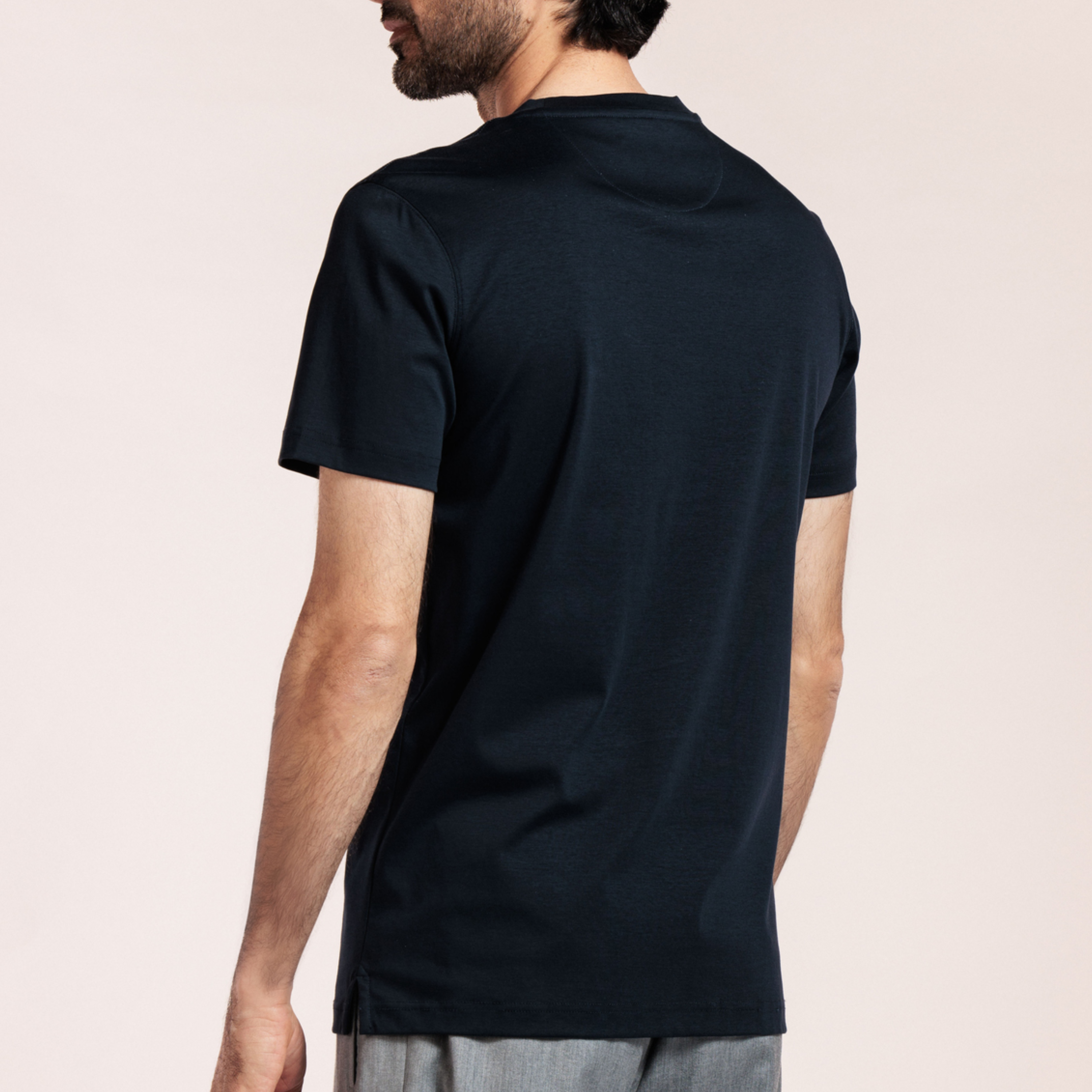 Thomas Maine Liquid Cotton T Shirt - Navy