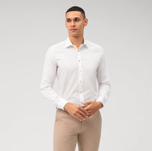 Load image into Gallery viewer, OLYMP Level 5 Body Fit Shirt White with Beige Buttons 20425400
