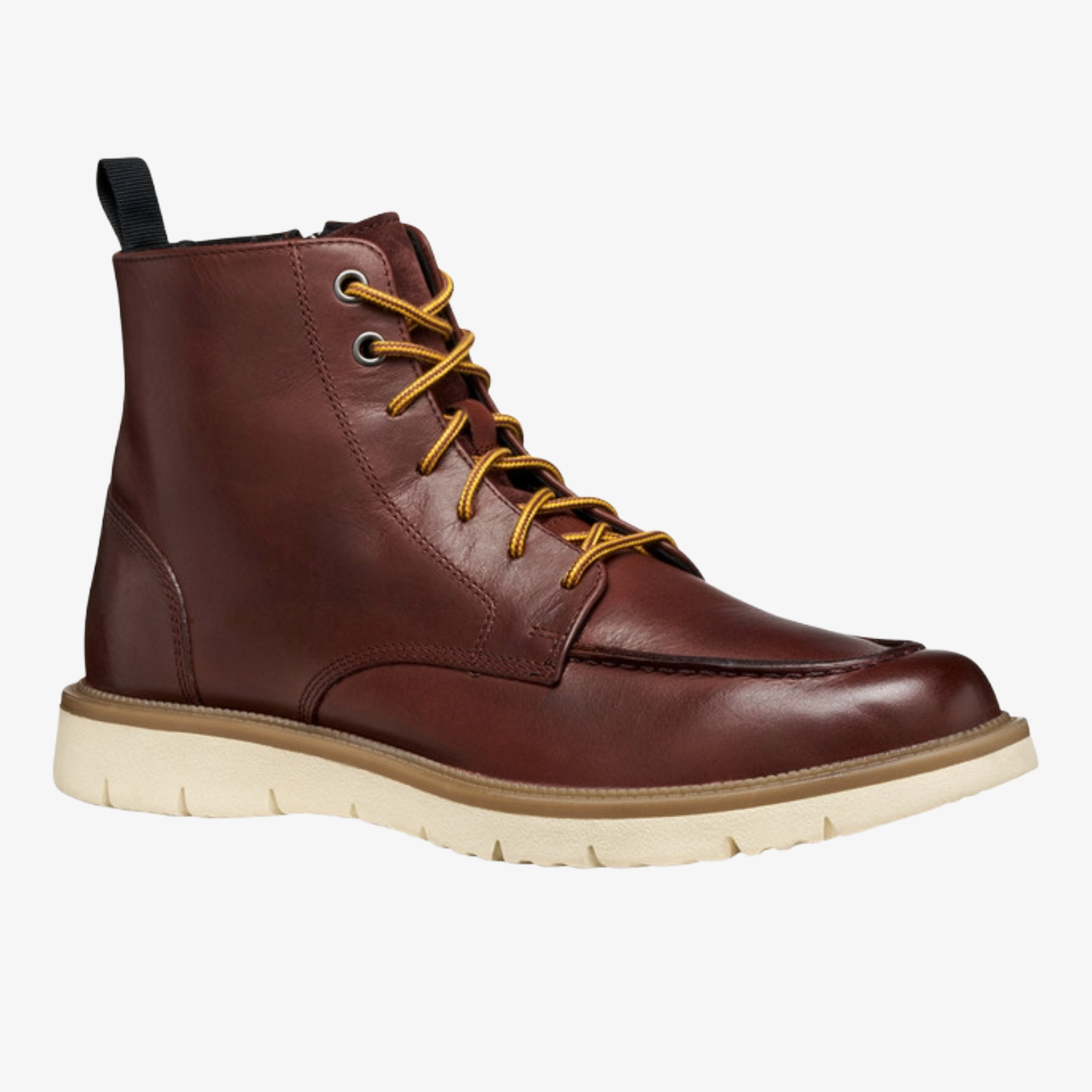 Geox Pove Lace Up Ankle Boots - Wine
