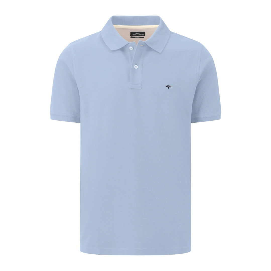Fynch-Hatton Supima Cotton Polo Shirt - Light Blue