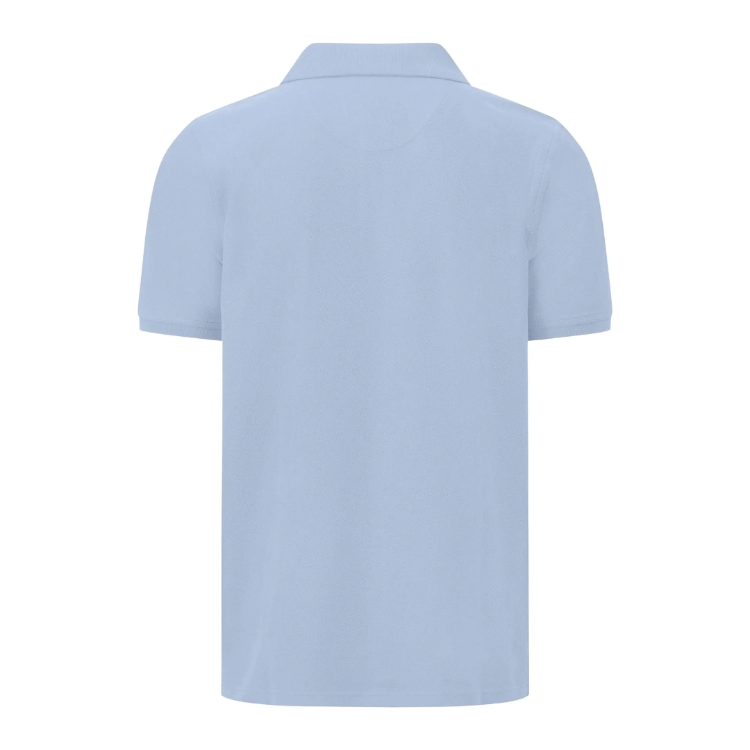 Fynch-Hatton Supima Cotton Polo Shirt - Light Blue