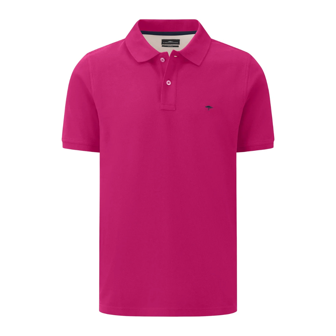 Fynch-Hatton Supima Cotton Polo Shirt - Pink