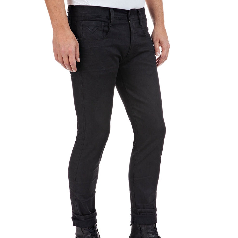 Replay Anbass Hyperflex Re-Used Slim Fit Jeans - Black