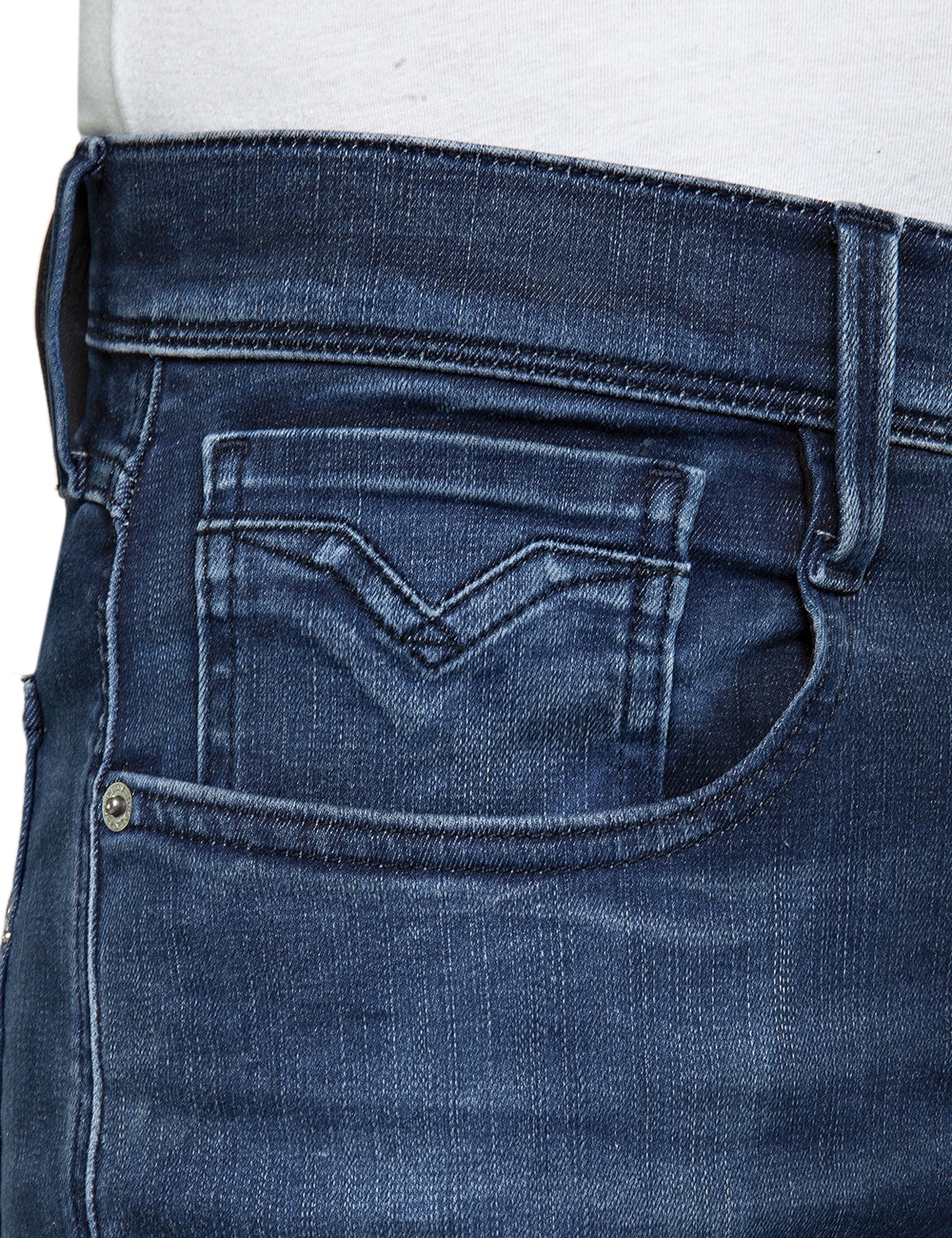 Replay Anbass Hyperflex Slim Fit Jeans - Dark Blue