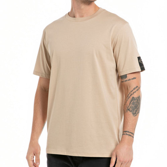 Replay Slim Fit T Shirt - Light Taupe