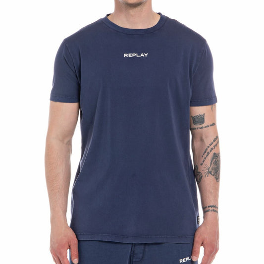 Replay Slim Fit T Shirt - Navy