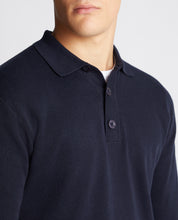 Load image into Gallery viewer, REMUS UOMO Knitted Long Sleeve 3 Button Polo Shirt 533-58690
