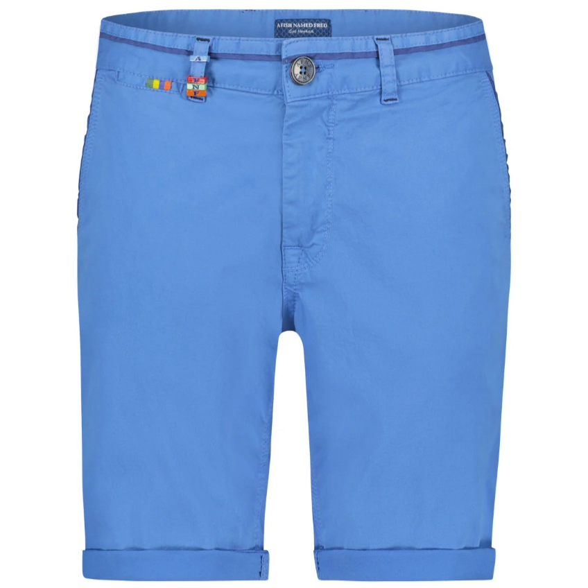 A Fish Named Fred Peached Twill Shorts - Cobalt