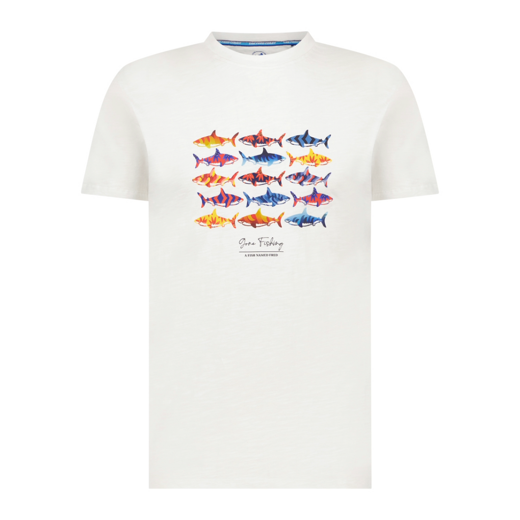 A Fish Named Fred Printed T Shirt - Off White