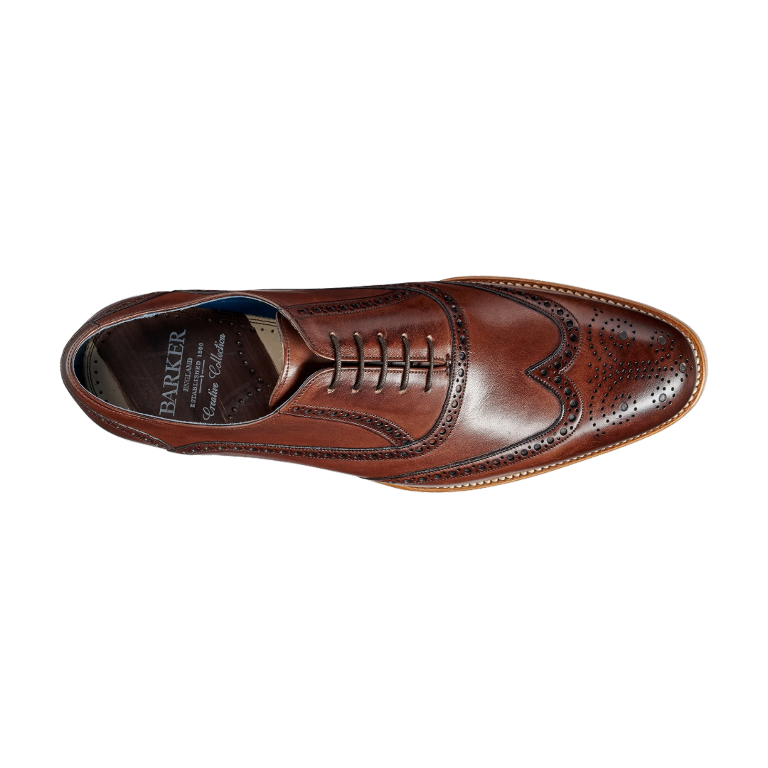 Barker Valiant Hand Painted Shoes - Ebony