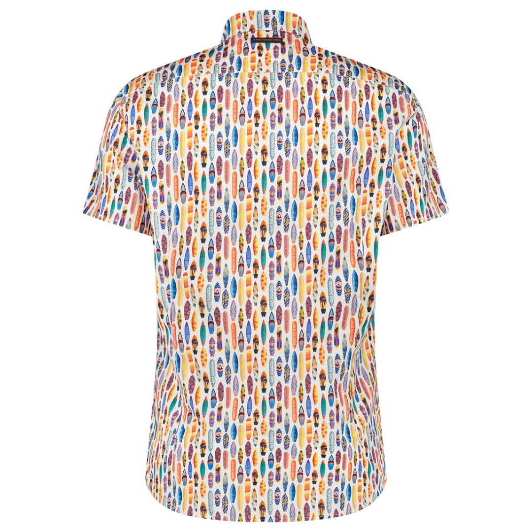 A Fish Named Fred Print Shirt - Orange