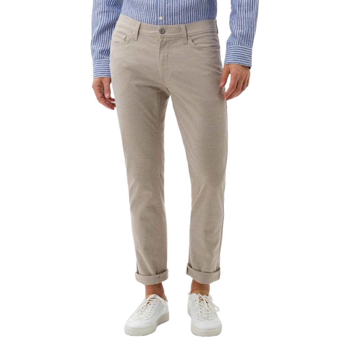 Brax Cadiz Two Tone Flex Jeans - Beige