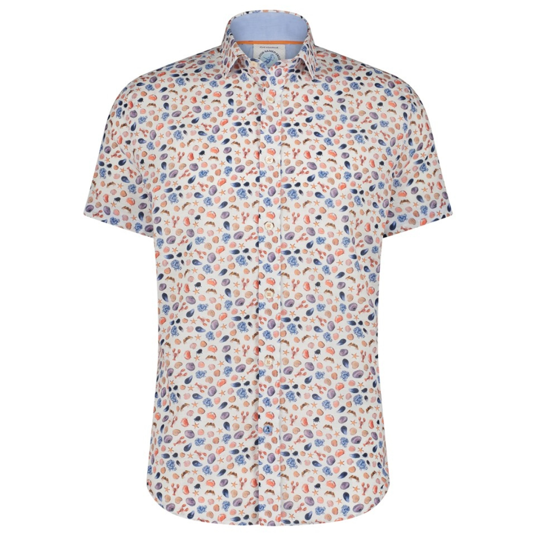 A Fish Named Fred Print Shirt - Off White