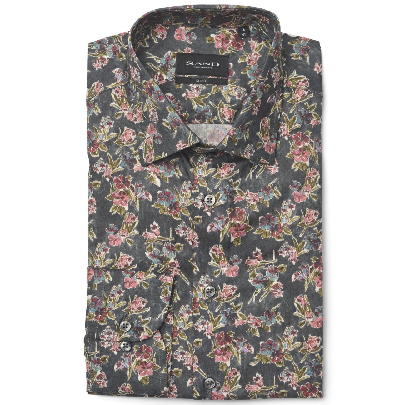 Sand Floral Print Shirt - Green