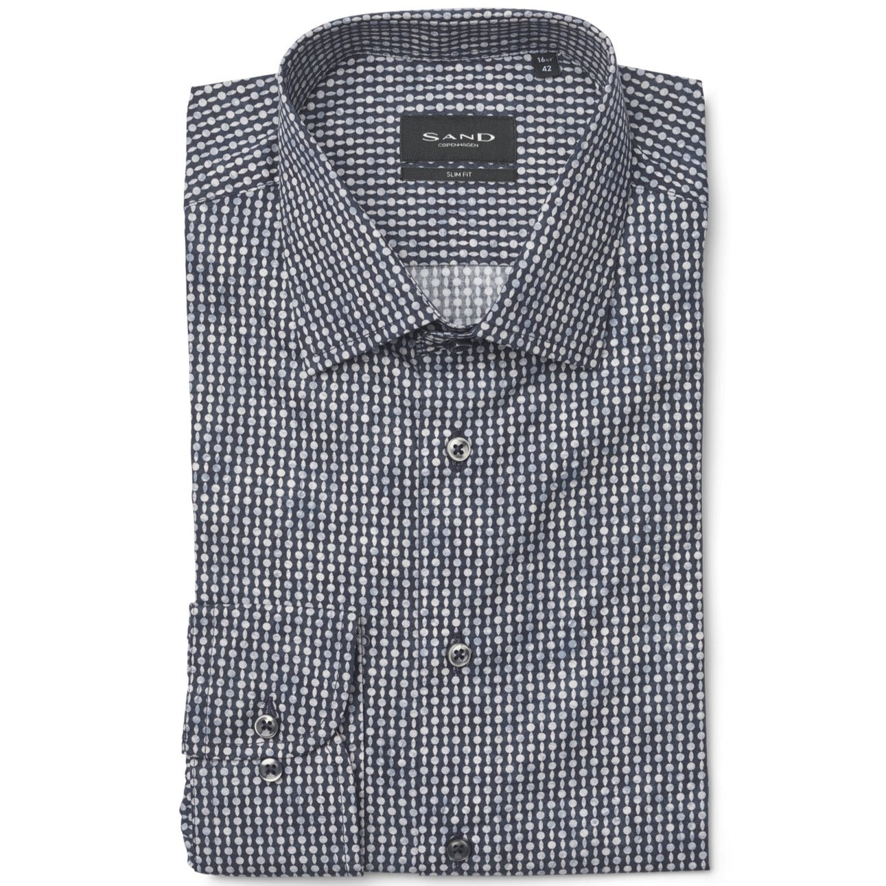 Sand Print Shirt - Navy