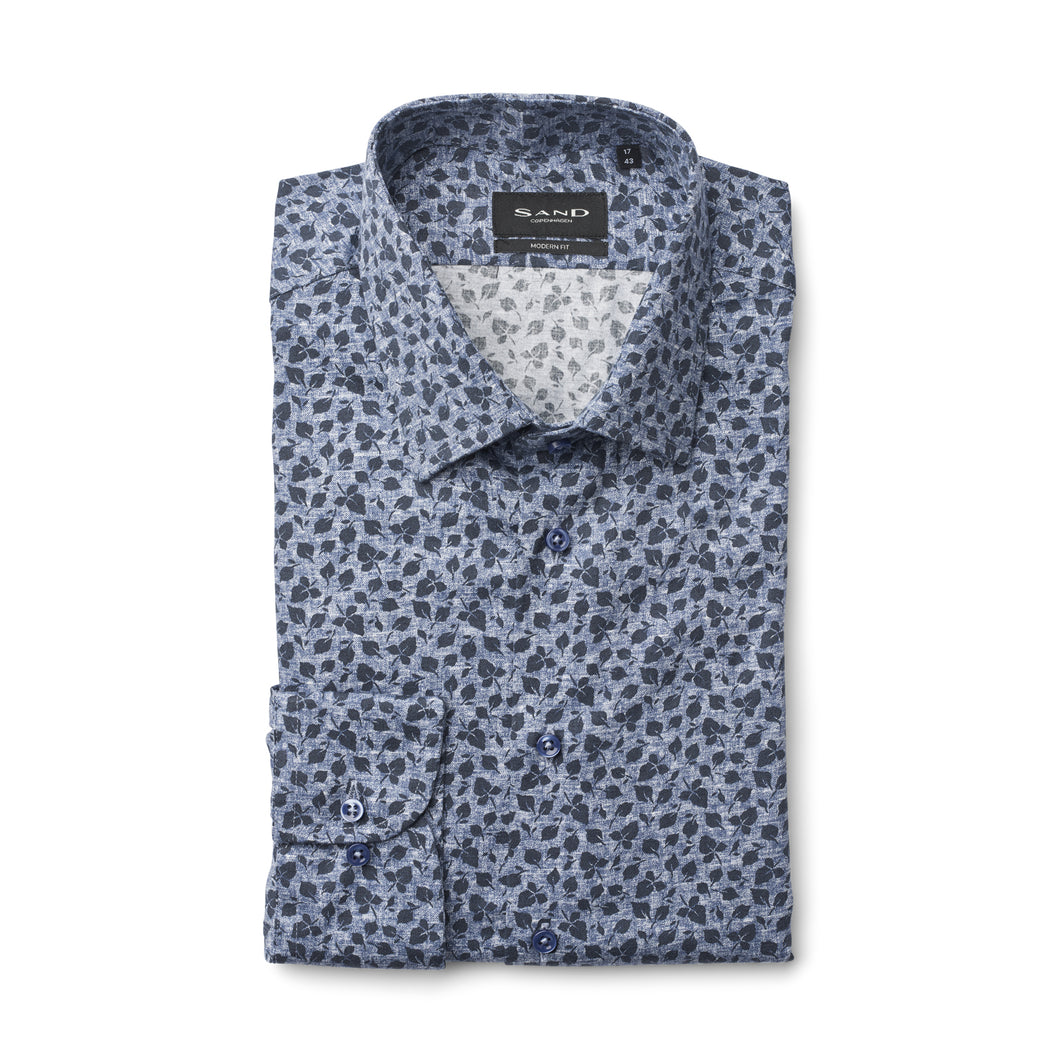 SAND Print Shirt in Blue 8094 State N Shirt
