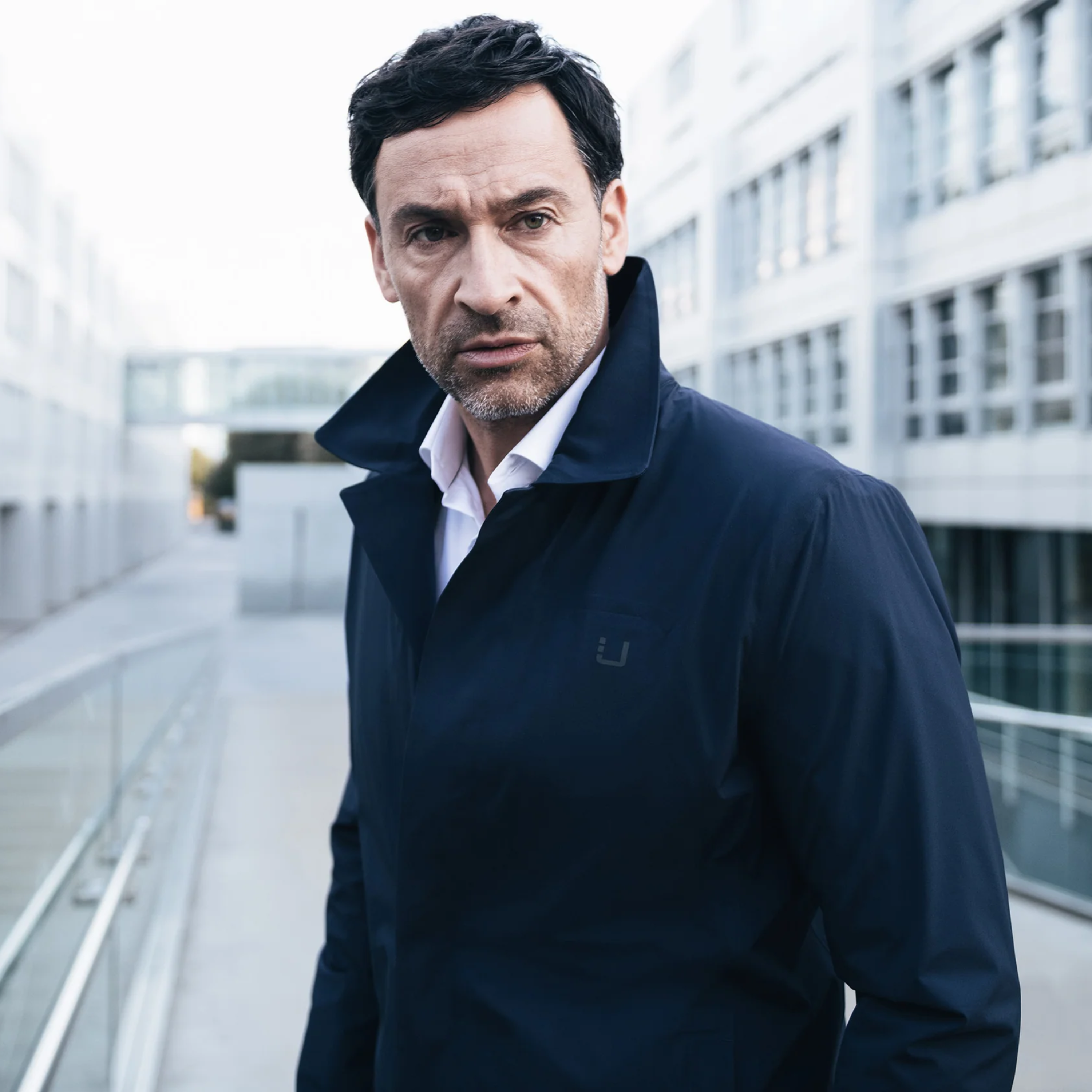 UBR Sky Fall Lightweight Coat - Navy