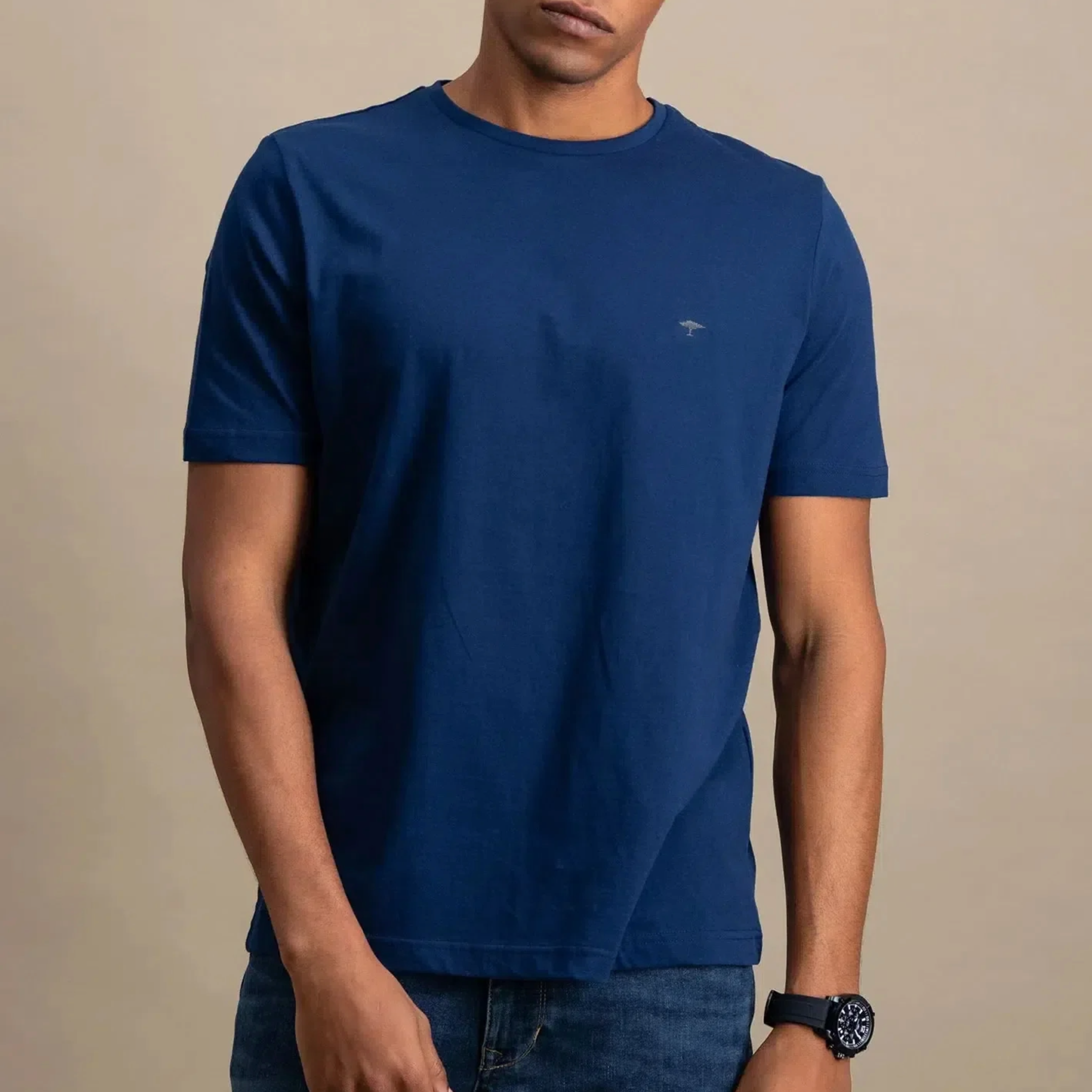Fynch-Hatton Crew Neck T Shirt - Midnight