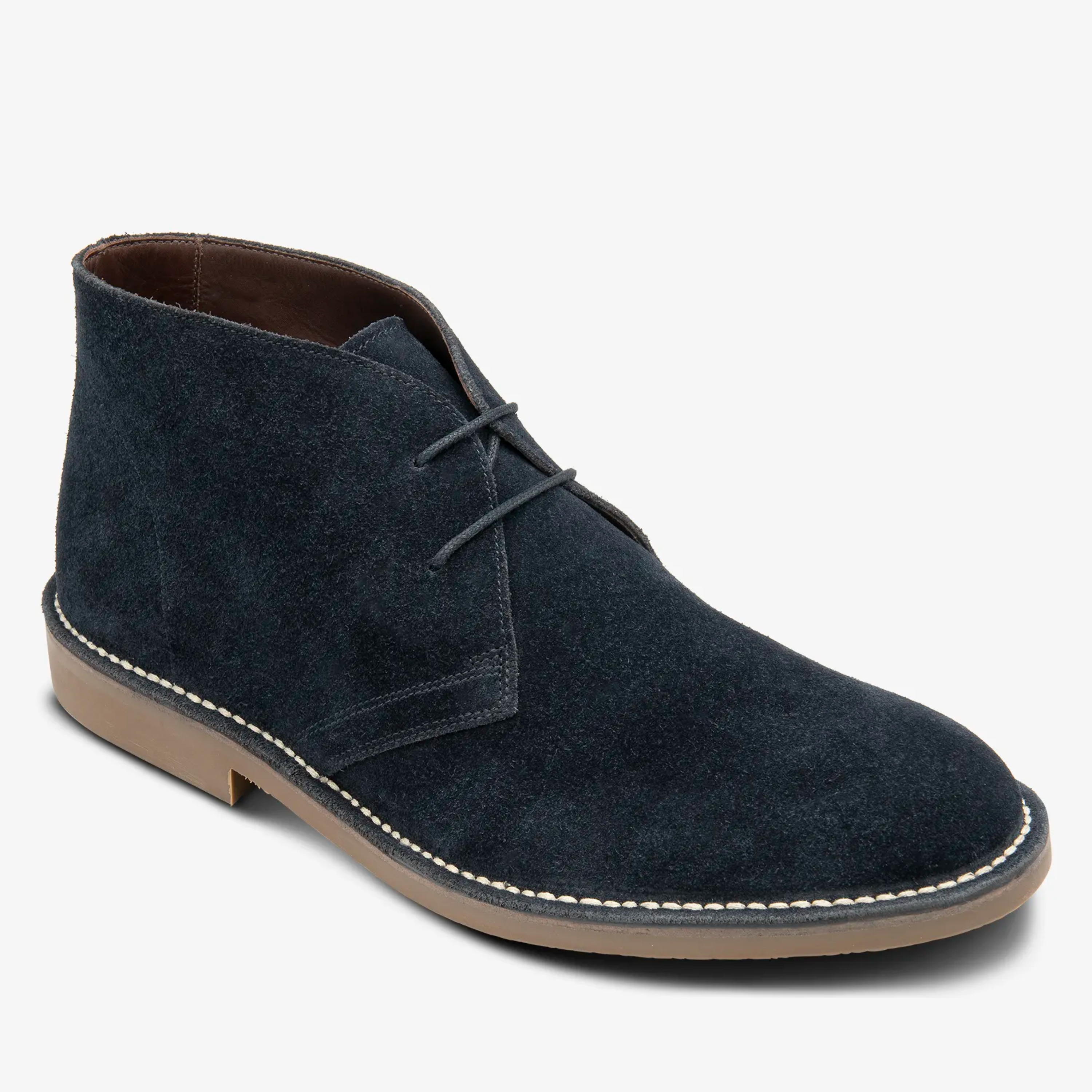 Loake Sahara Suede Desert Boots - Navy
