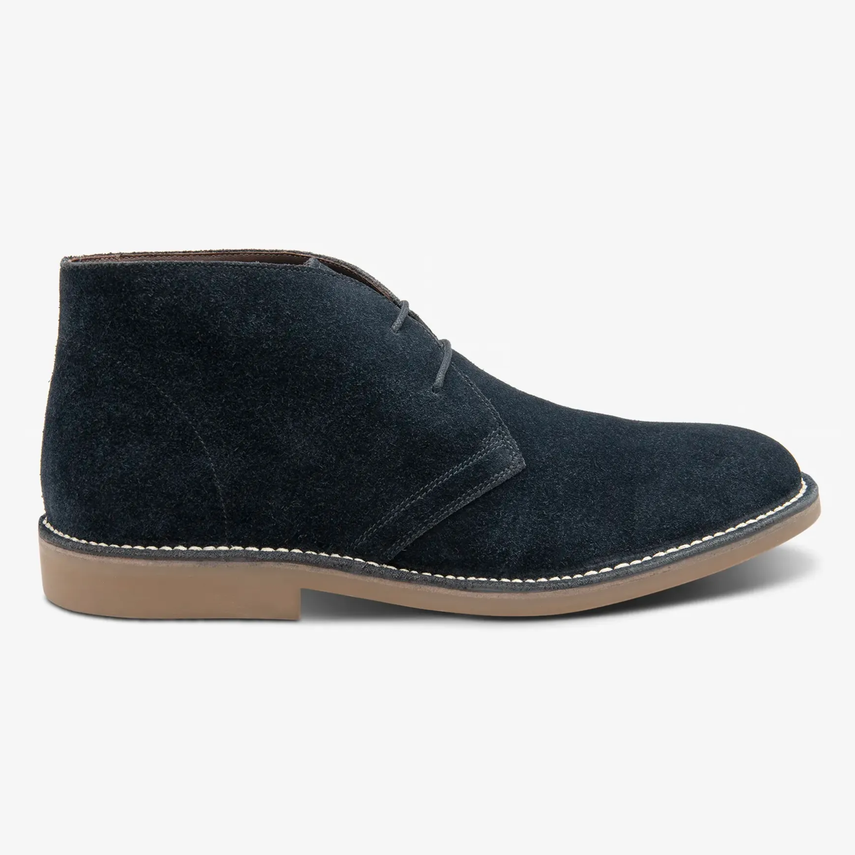 Loake Sahara Suede Desert Boots - Navy