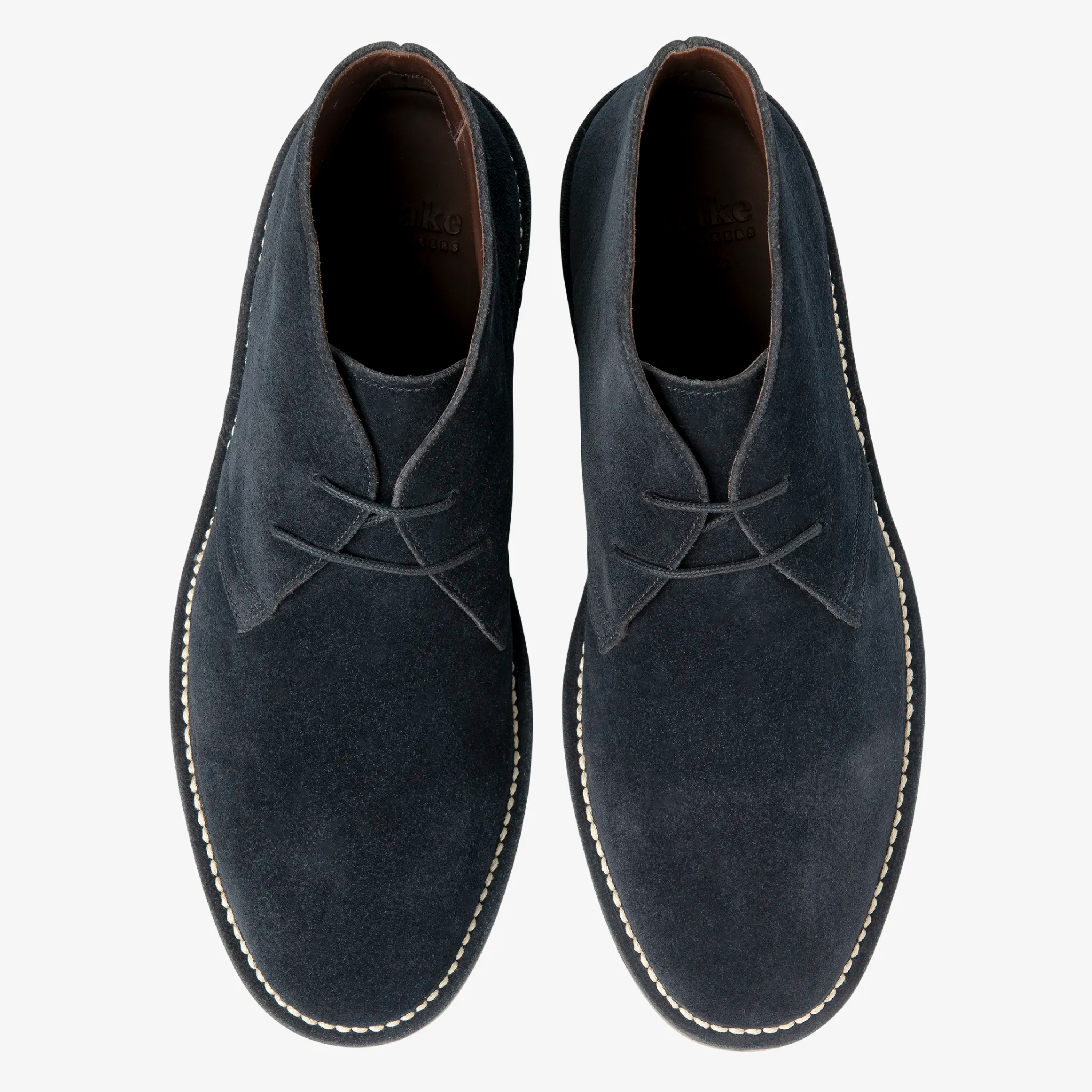 Loake Sahara Suede Desert Boots - Navy