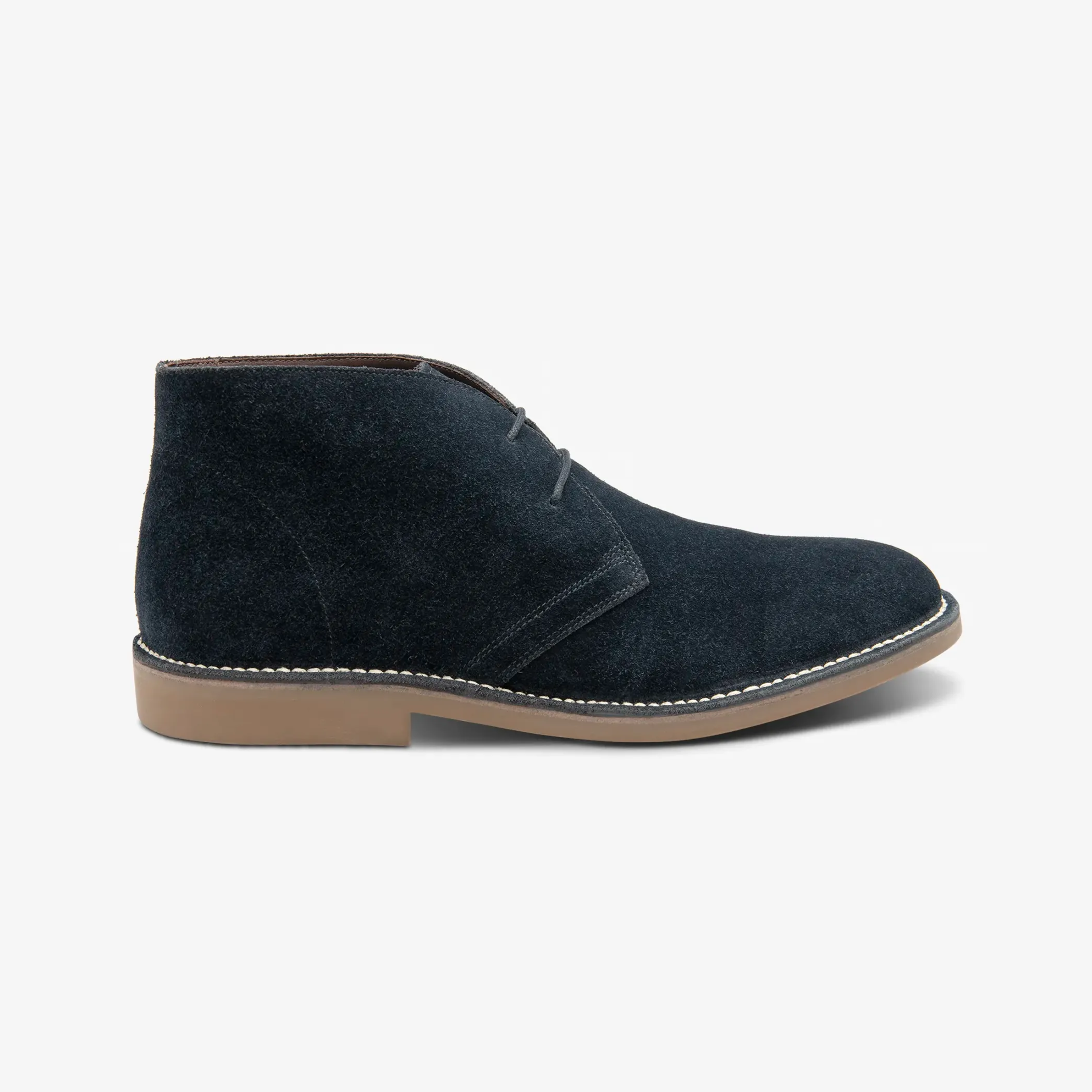Loake Sahara Suede Desert Boots - Navy