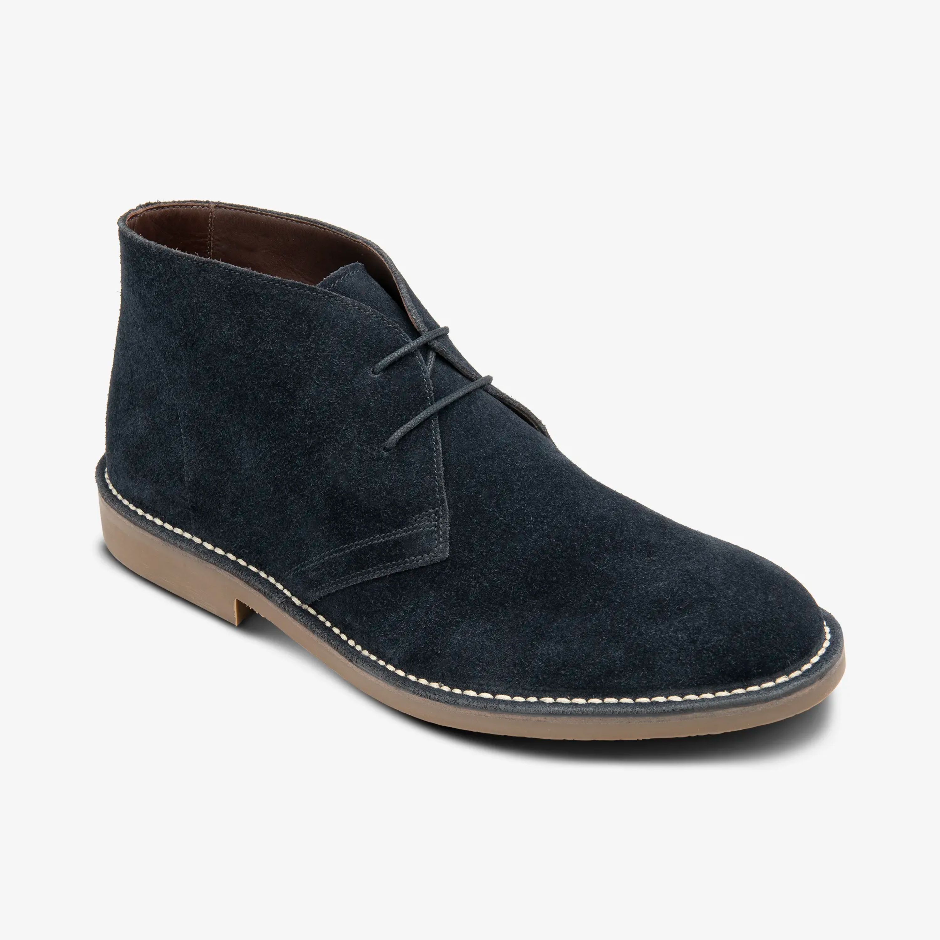 Loake Sahara Suede Desert Boots - Navy