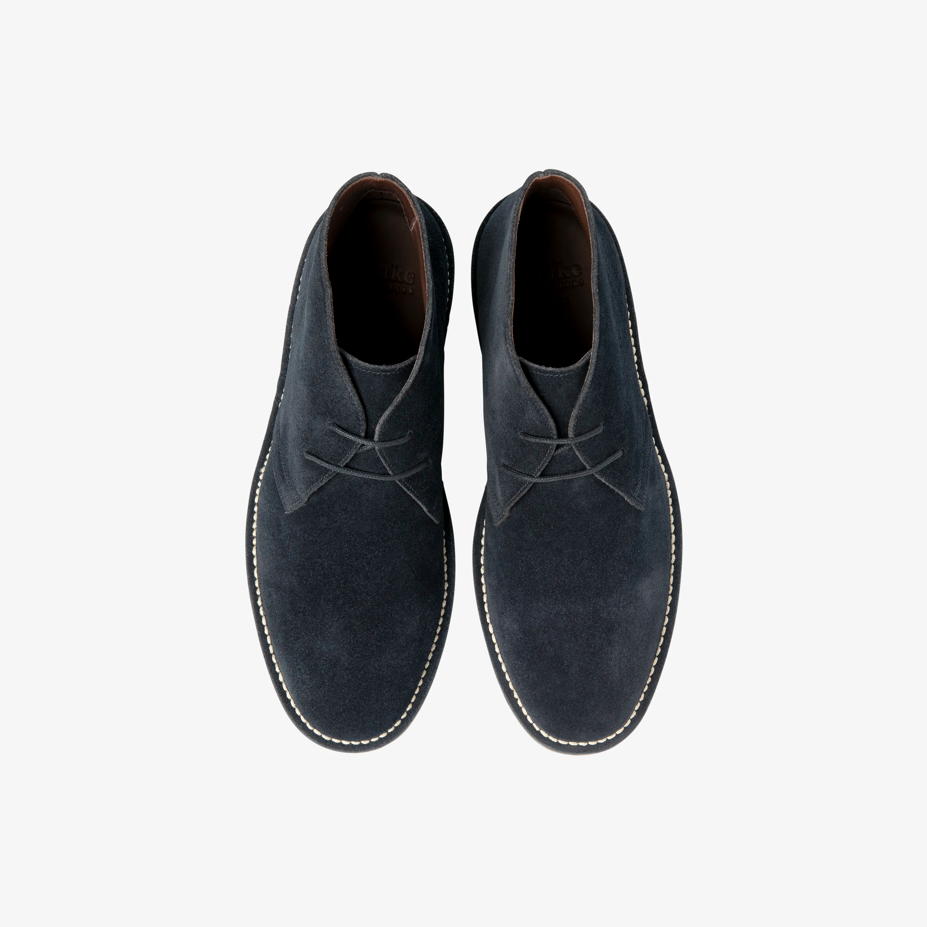 Loake Sahara Suede Desert Boots - Navy