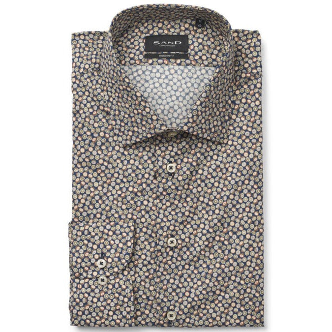 Sand State Soft Print Shirt - Navy