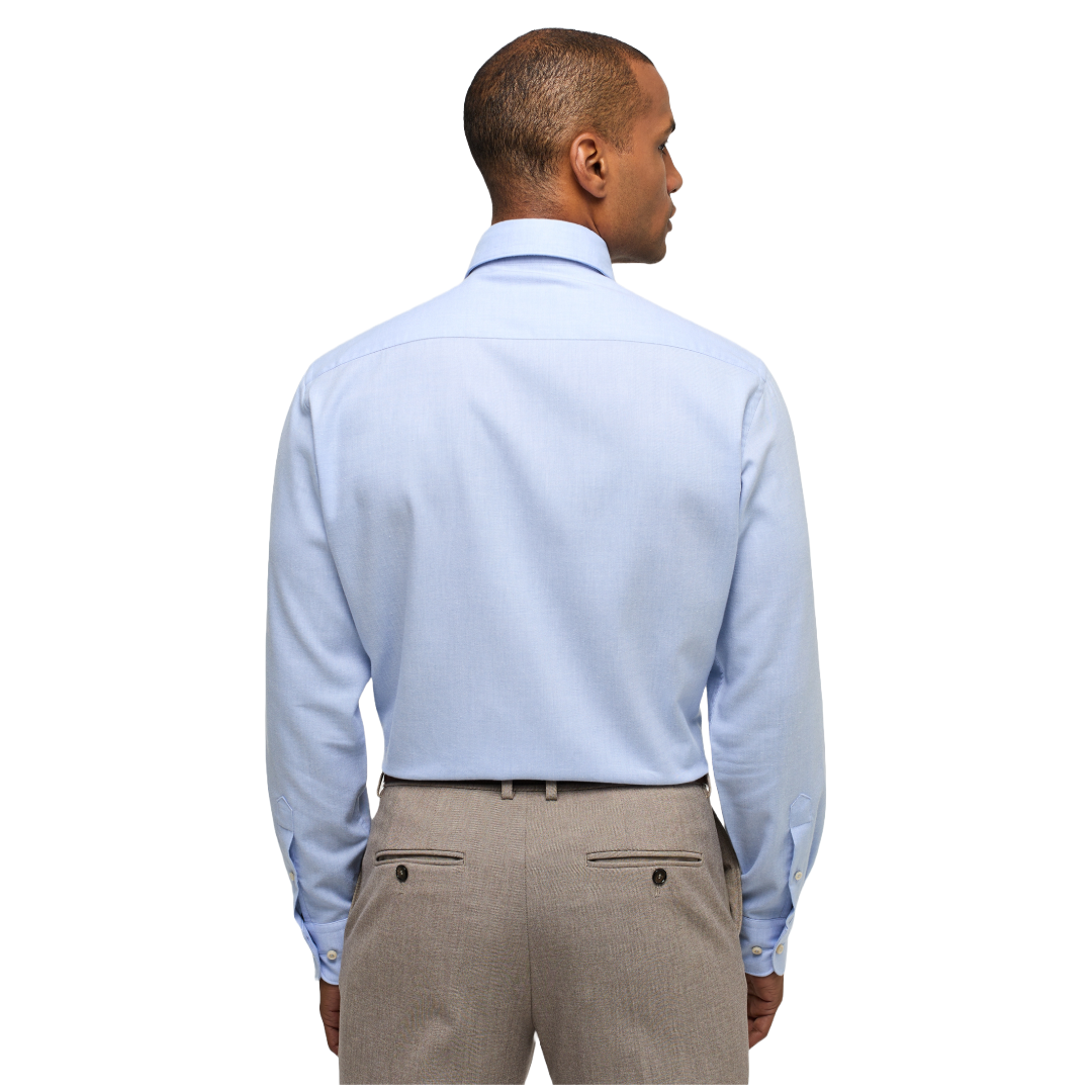 Eterna 1863 Soft Tailored Flannel Shirt - Light Blue