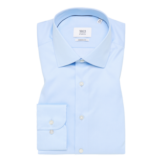 Eterna 1863 Pure Cotton Non Iron Shirt - Light Blue