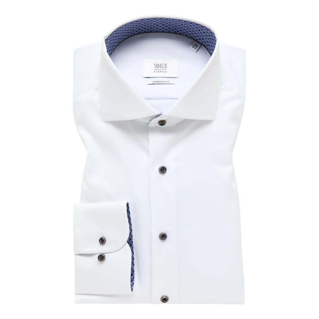 Eterna 1863 Pure Cotton Non Iron Shirt - White