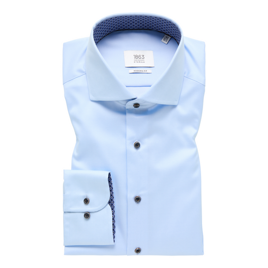 Eterna 1863 Pure Cotton Non Iron Shirt - Light Blue