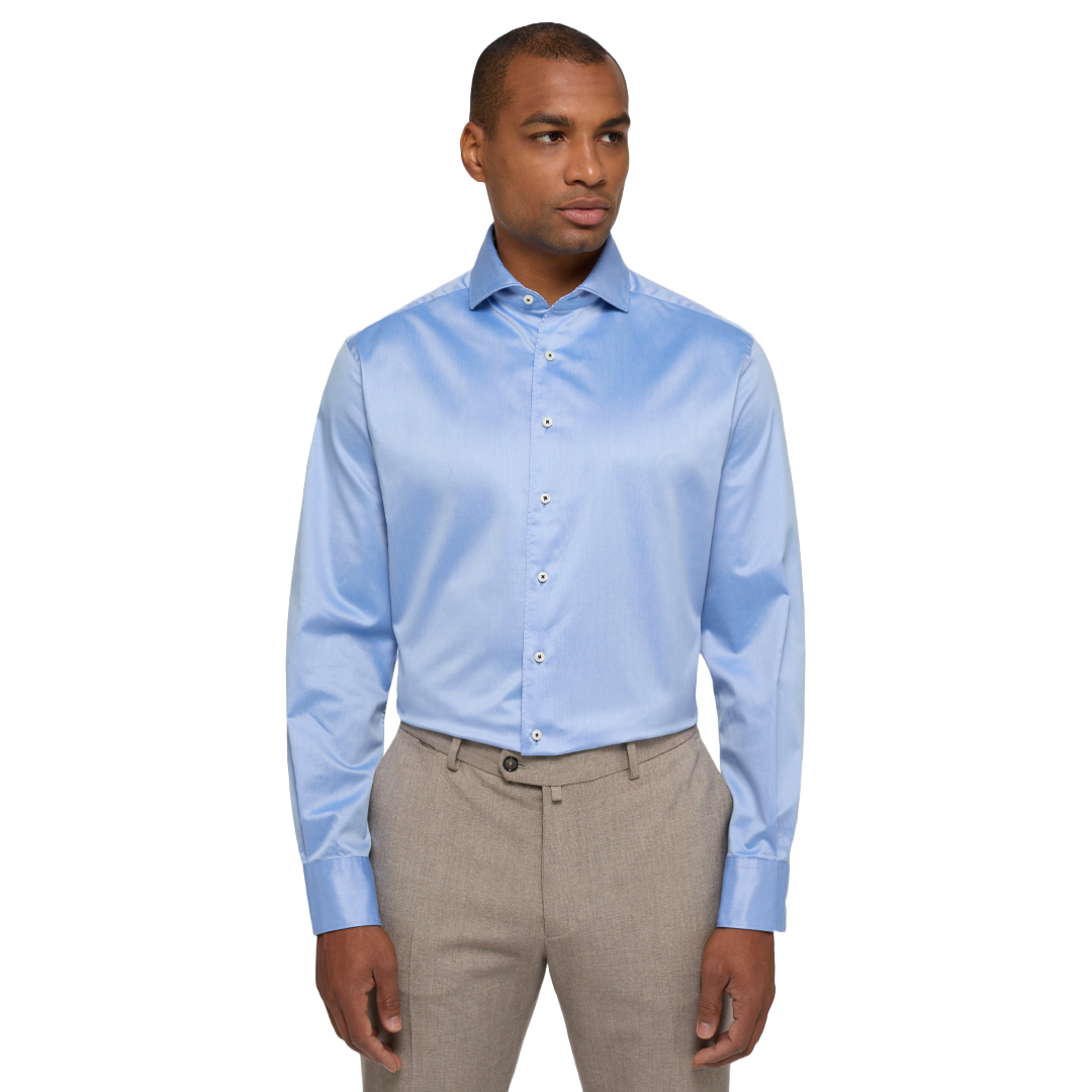 Eterna 1863 Soft Tailored Shirt - Mid Blue