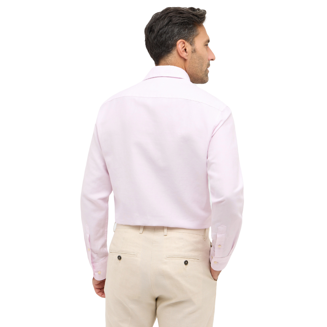 Eterna 1863 Modern Fit Cotton-Linen Shirt - Pink