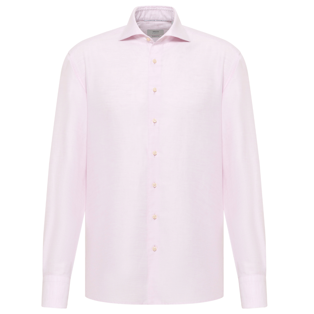 Eterna 1863 Modern Fit Cotton-Linen Shirt - Pink