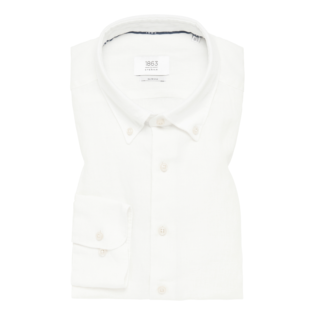 Eterna 1863 Pure Linen Shirt - Off White