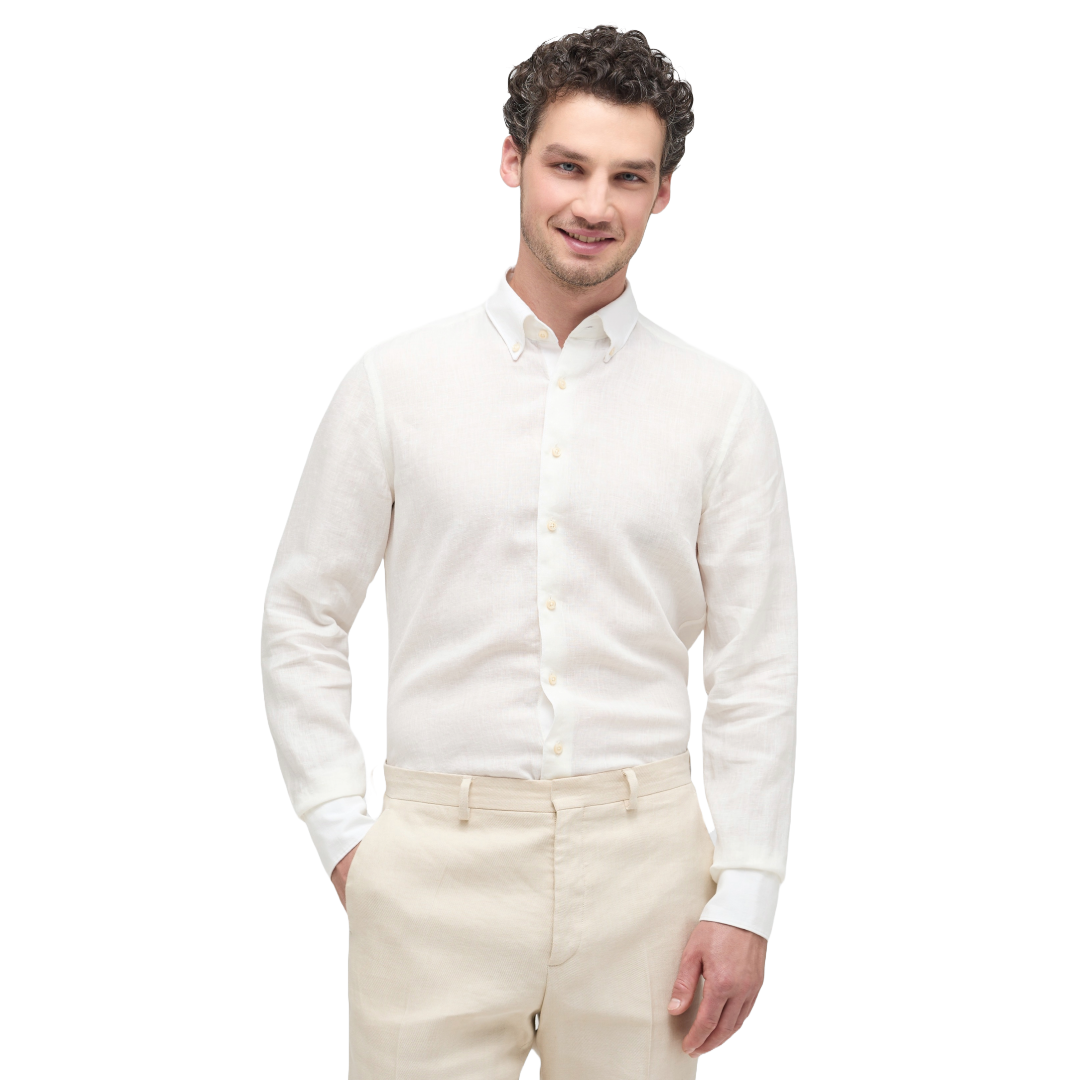 Eterna 1863 Pure Linen Shirt - Off White