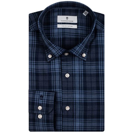 Thomas Maine Check Shirt - Dark Blue