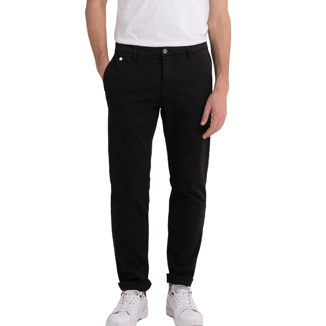 Replay Benni Hyperflex Regular Fit Chinos - Black