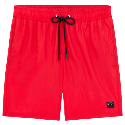 Paul & Shark Logo Swim Shorts - Red