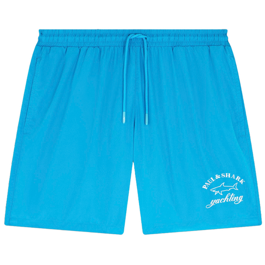 Paul & Shark Logo Swim Shorts - Turquoise